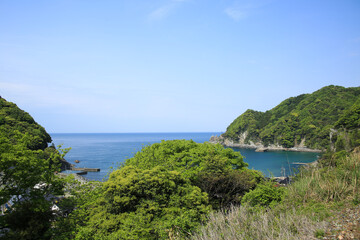 兵庫県香美町　余部鉄橋空の駅からの風景