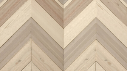 Aged chevron light oak flooring, vintage distressed finish, seamless zigzag pattern, warm muted tones, neutral lighting, rustic texture, farmhouse aesthetic.