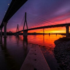 Obraz premium bridge at night
