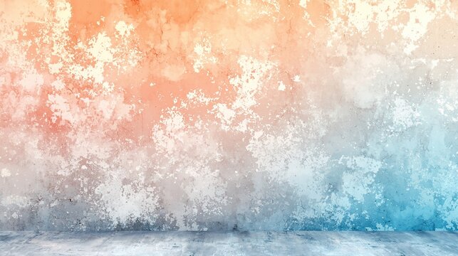 Rustic, distressed wall with ombre effect