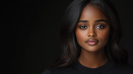 portrait of a young woman with expressive eyes.