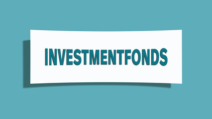 Investmentfonds (Mutual funds) - A card isolated on light green background.