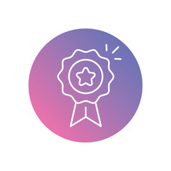 Goal Achievement Badge vector icons stock illustration