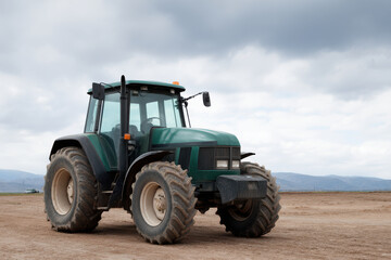 showcase modern agricultural machinery in clean bright setting