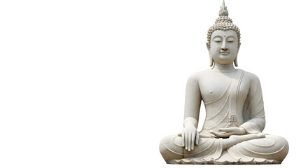 Buddha Statue Isolated on White Background