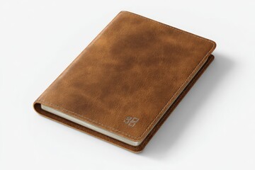 Luxurious brown leather notebook. Perfect for journaling or note-taking.