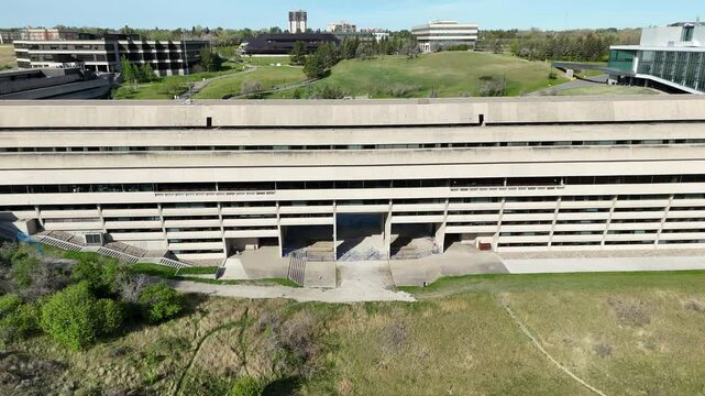 Exterior view of buildings on the University of Lethbridge campus. 