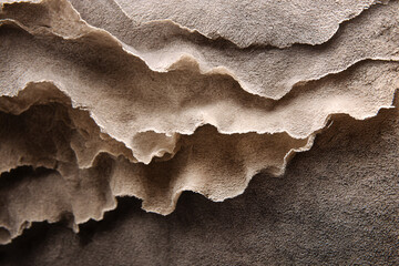 Abstract Paper Layers: A close-up study of layered paper, showcasing textures, shapes, and the inherent elegance of handmade craftsmanship.