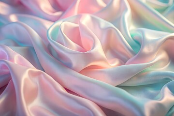 Obraz premium Iridescent Silk Draped In Soft Pink Light
