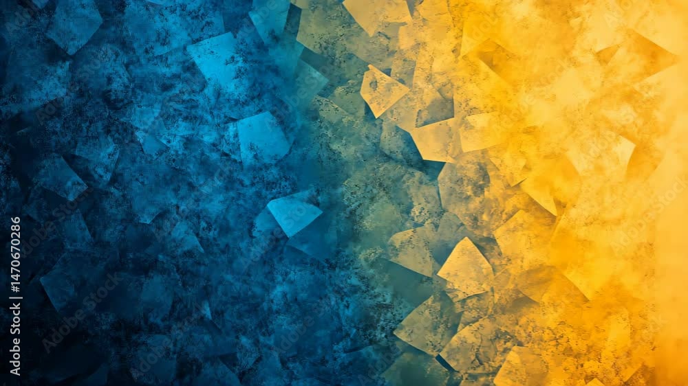 Aufkleber abstract cubes in contrasting colors: a visually striking composition of abstract cubes transitions 