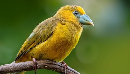 Obraz premium yellow olive flatbill perched on a branch