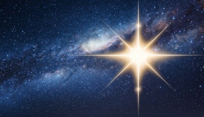 a lone glowing star hangs suspended in the vast expanse of space symbolizing hope mystery wonder cosmic beauty and the vastness of the universe