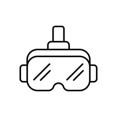 Virtual Reality Headset vector icons stock illustration