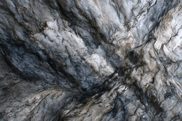 Abstract Rock Formation: A captivating close-up view of a rugged rock formation, showcasing a mesmerizing interplay of textures, colors, and patterns. The image evokes a sense of depth, mystery.
