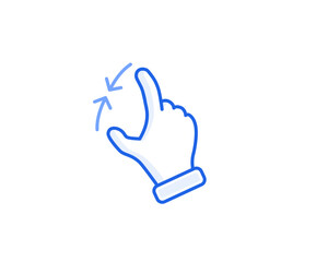 pinch in icon outline vector gesture symbol for gui interaction