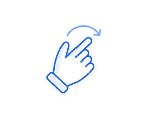  flick right icon outline vector gesture for gui interaction