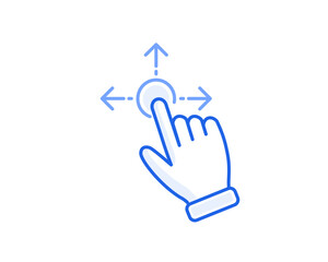 free drag icon outline vector gesture for gui interaction