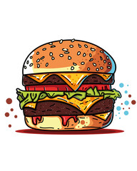 hamburger illustration