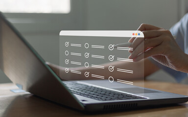 Online survey questionnaire with checkboxes. filling form online, questionnaire online survey form,...