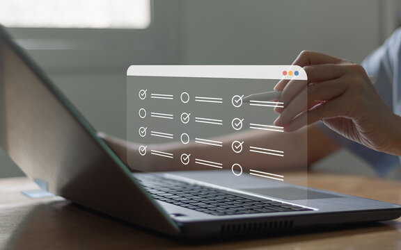 Online survey questionnaire with checkboxes. filling form online, questionnaire online survey form, create a satisfaction survey form. Assessment for business development to rank customer satisfaction