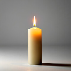 Vector candle, studio shot, isolated on white background, professional lighting
