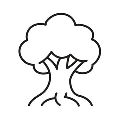 Vector Tree Icon Outline. Tree Symbol