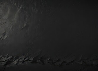 Naklejka premium Aged black paper texture; deep creases, frayed edges , black, photography, overlay