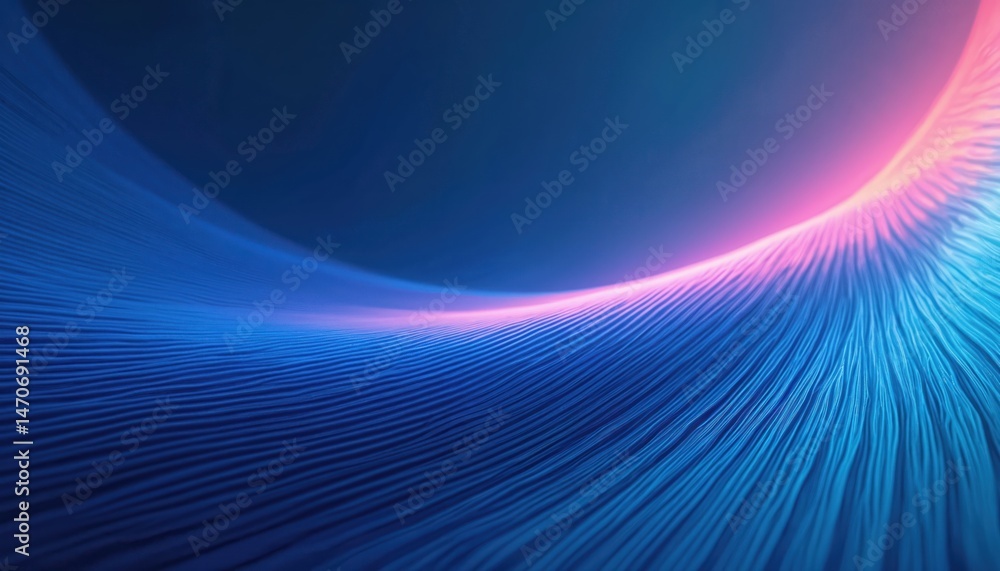 Poster abstract blue gradient with wavy linear patterns creates modern feel. digital art design features wa