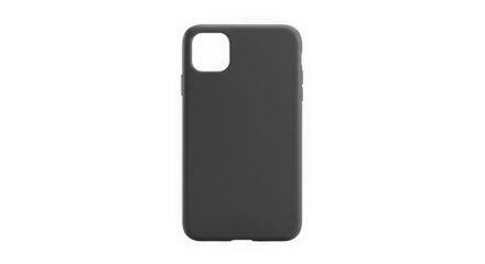 Gray phone case against black backdrop
