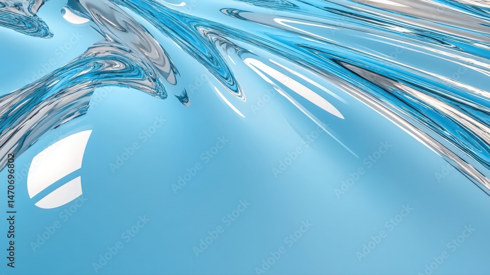 Poster abstract geometric background in blue and white with smooth texture for modern design and futuristic