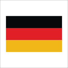 Germany Flag – European National Symbol Vector Icon for Country Branding, German Day Celebrations, Education Projects, and International Representation