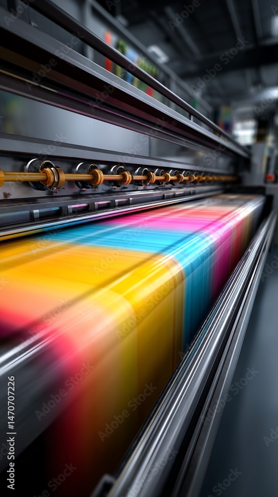 Aufkleber large-format printing machine with cmyk ink application