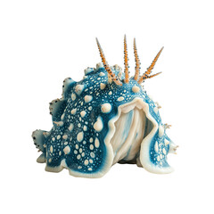 Vibrant Blue Chromodoris Nudibranch Sea Slug with Striking Orange Cerata