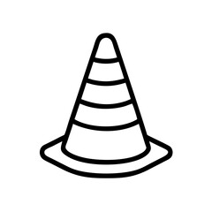 Construction Barrier Marking Off a Work Zone for Safety and Security