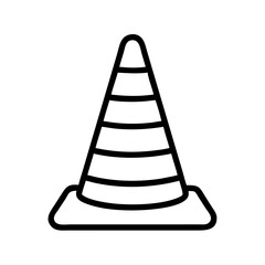 Construction Barrier Marking Off a Work Zone for Safety and Security