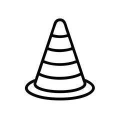 Construction Barrier Marking Off a Work Zone for Safety and Security