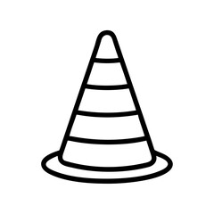 Construction Barrier Marking Off a Work Zone for Safety and Security