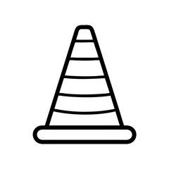 Construction Barrier Marking Off a Work Zone for Safety and Security