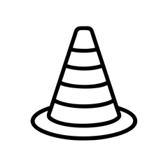 Construction Barrier Marking Off a Work Zone for Safety and Security