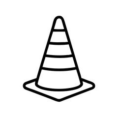 Construction Barrier Marking Off a Work Zone for Safety and Security