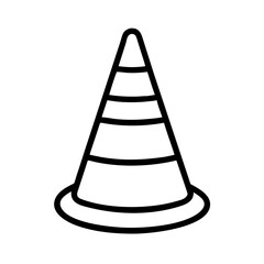 Construction Barrier Marking Off a Work Zone for Safety and Security