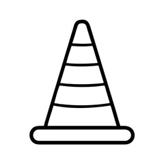 Construction Barrier Marking Off a Work Zone for Safety and Security