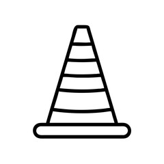 Construction Barrier Marking Off a Work Zone for Safety and Security