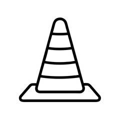 Construction Barrier Marking Off a Work Zone for Safety and Security