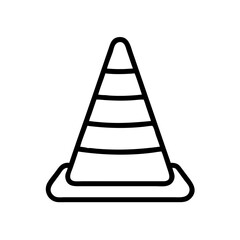 Construction Barrier Marking Off a Work Zone for Safety and Security