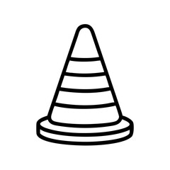 Construction Barrier Marking Off a Work Zone for Safety and Security