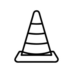 Construction Barrier Marking Off a Work Zone for Safety and Security