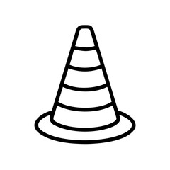 Construction Barrier Marking Off a Work Zone for Safety and Security