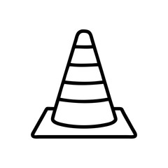 Construction Barrier Marking Off a Work Zone for Safety and Security