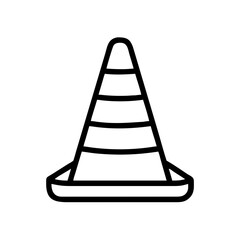 Construction Barrier Marking Off a Work Zone for Safety and Security